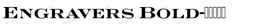 Engravers Bold字体转换
